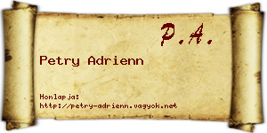 Petry Adrienn névjegykártya